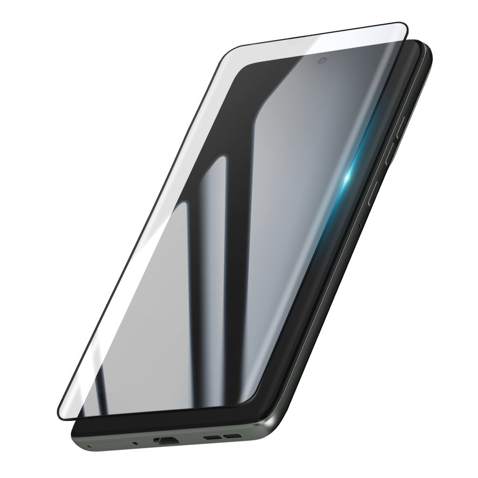 AVIZAR Kaljeno steklo za Motorola Edge 60 Pro, zaščita proti praskam, ukrivljeno., Črna, (5000018349) Cene