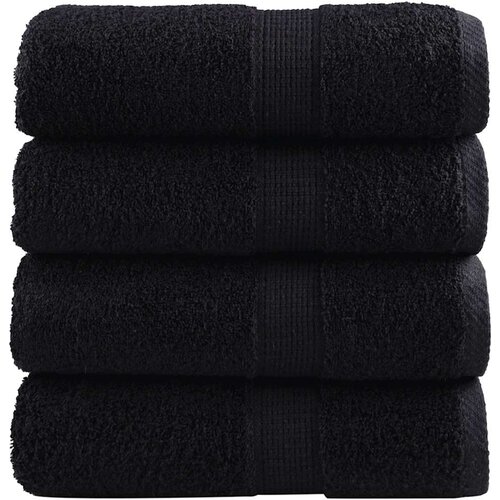 vidaXL Premium ručnici za goste SOLUND 4 kom. crni 30x50 cm 600 g/m² - Crna 30 x 50 cm 4 Cene
