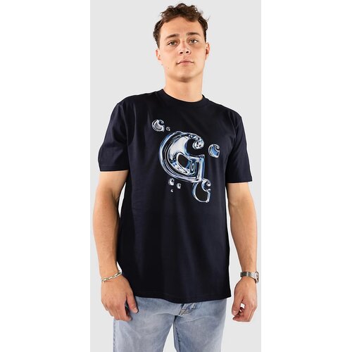 Carhartt WIP Solar Chrome C-Logo T-shirt dark navy Cene