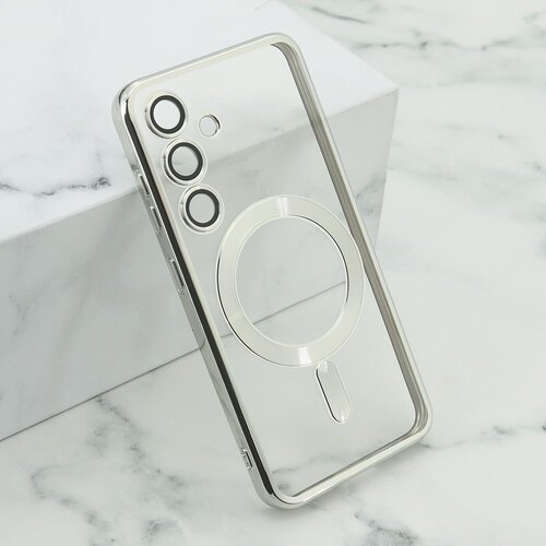 Maska camera protect magsafe za samsung S921B galaxy S24 5G/ srebrna Slike