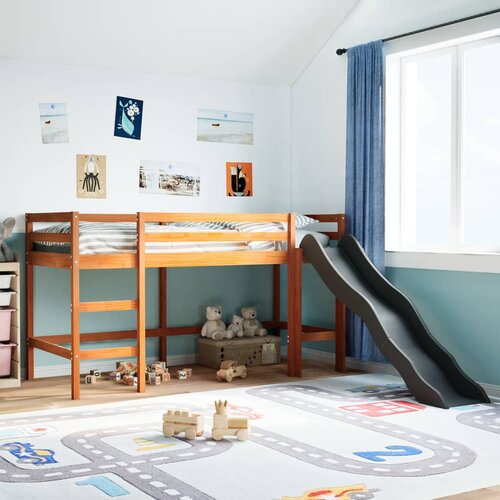 vidaXL Otroški pograd brez vzmetnice voščeno rjav 80x200 cm borovina Cene