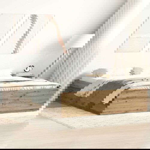 vidaXL Posteljni okvir brez vzmetnice artisian hrast 140x200 cm Cene