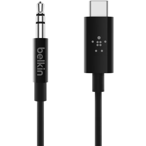 Belkin Visokokakovosten zvocni kabel USB-C do 3,5 mm prikljucka 90 cm, - crn, (20524325)