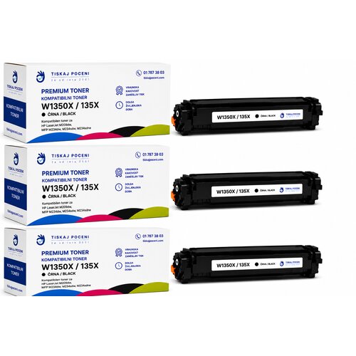  Kompatibilni Toner za HP 135X / W1350X / LaserJet M209, MFP M234 , črna večja kapaciteta (3x kompatibilni) ZNIŽANO NE DELA NA TISKALNIKIH KI IMAJO NA KONCU OZNAKO E Slike