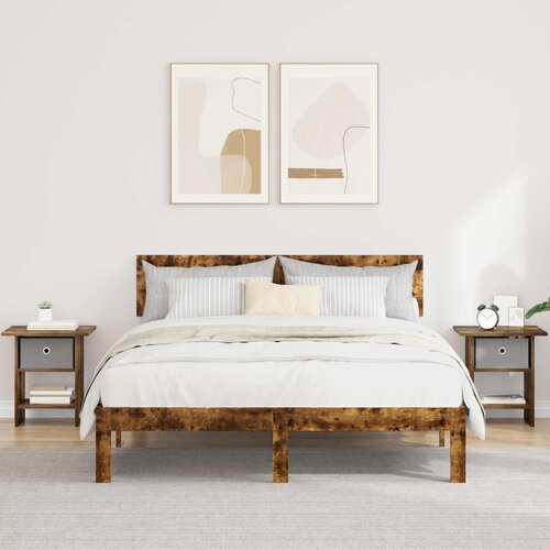  Noćni ormarić s ladicama 2 pcs Dimljeni hrast 41 x 40 x 45 cm Cijene