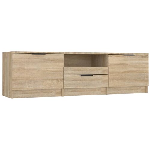 Maison Chic TV omarica - TV stojalo - Televizijska omarica sonoma hrast 140x35x40 cm konstruiran les, (21700465) Slike