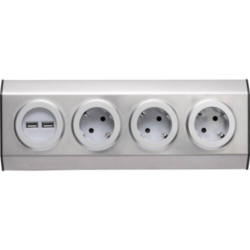 Home Strujni razdjeljnik sa 3 utičnice + USB, INOX &ndash; KNV 03/USB Cijene