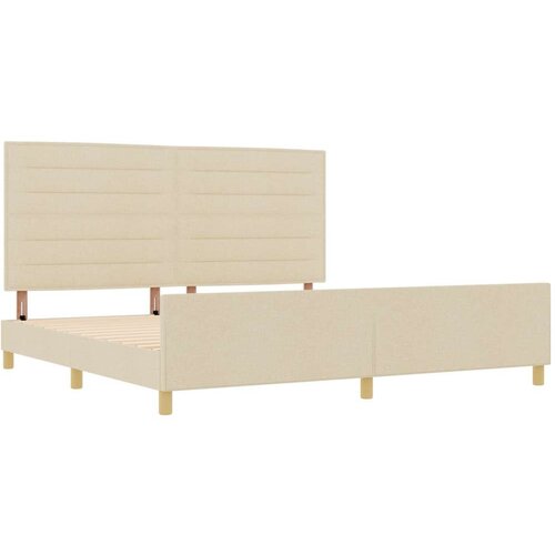  Krem Tkaninski Krevet 200x200 cm Slike