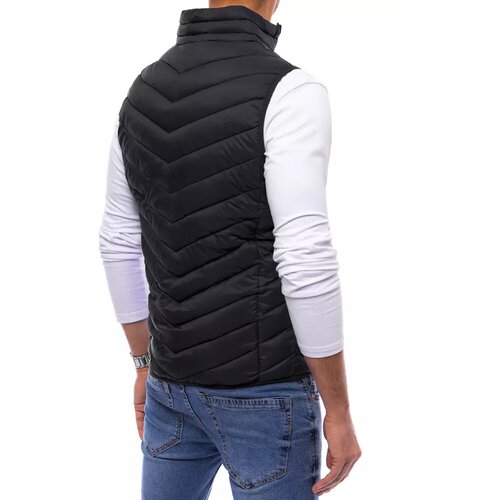 DStreet Men's quilted black vest TX4023 Slike