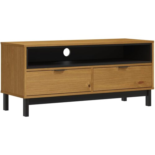 Maison Chic TV omarica - TV stojalo - Televizijska omarica FLAM 110x40x50 cm trdna borovina, (21698999) Slike