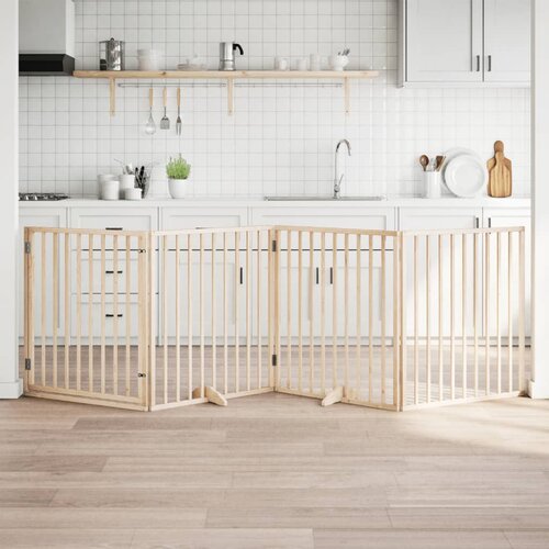vidaXL Vrata za pse s vratašcima 4 panela sklopiva 320 cm drvo topole Cijene