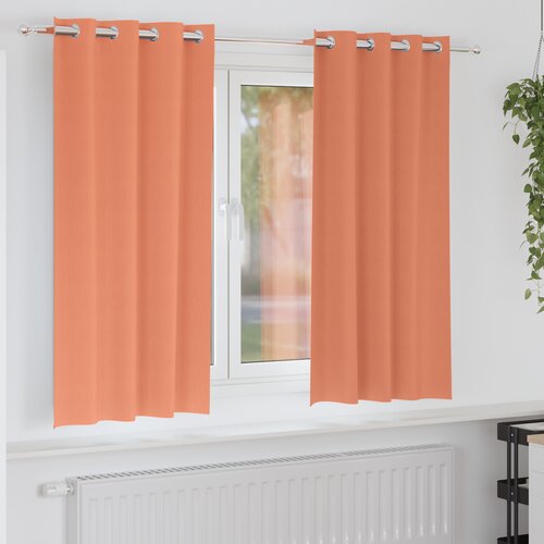vidaXL Zavese z zavesami 2 pcs Terakota 175 x 140 cm Poliester Cene