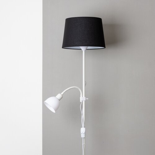  brilagi - podna lampa ceria 1xE27/100W/230V + 1xE14/25W bela/crna Slike