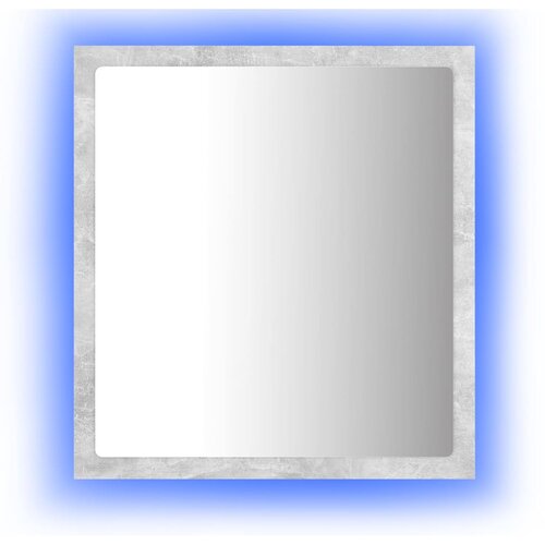  LED kupaonsko ogledalo siva boja betona 40x8,5x37 cm akrilno Slike