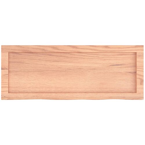  Zidna polica svjetlosmeđa 80x30x(2-6) cm obrađena hrastovina Slike