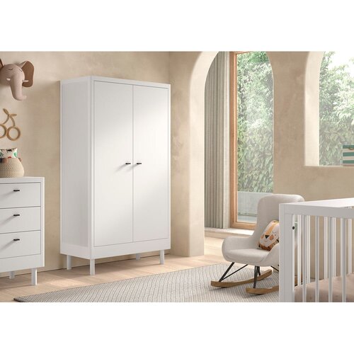 Vipack Bijela dječja garderoba od masivne bukve 100x190x55 cm Forrest &amp;ndash; Slike