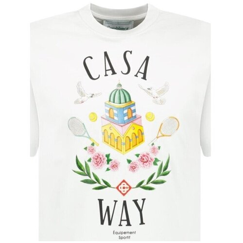 Casablanca Majice s kratkimi rokavi MS23-JTS-001-25 Bela Cene