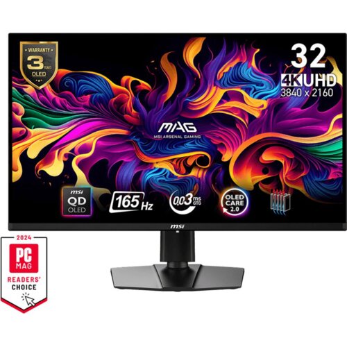 MSI MAG 321UP QD-OLED računalni monitor 80 cm (31.5") 3840 x 2160 pikseli 4K Ultra HD QDOLED Črna Cene
