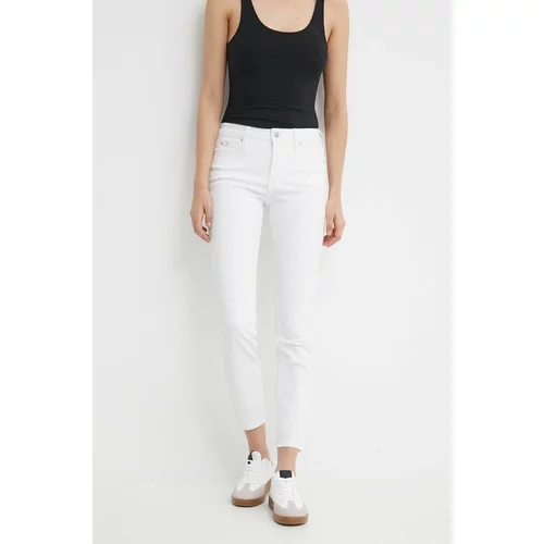 Calvin Klein Jeans Kavbojke ženske, bela barva, J20J222778