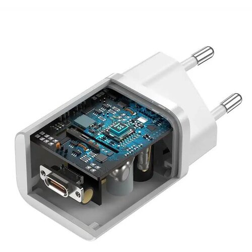Baseus stenski polnilec tip C hitri polnilnik 1C PD 25W bel CCSP020102/CCCJG25CE Slike