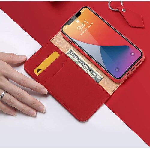 Dux ducis Wish Bookcase futrola od prave kože za iPhone 12 Pro Max Slike