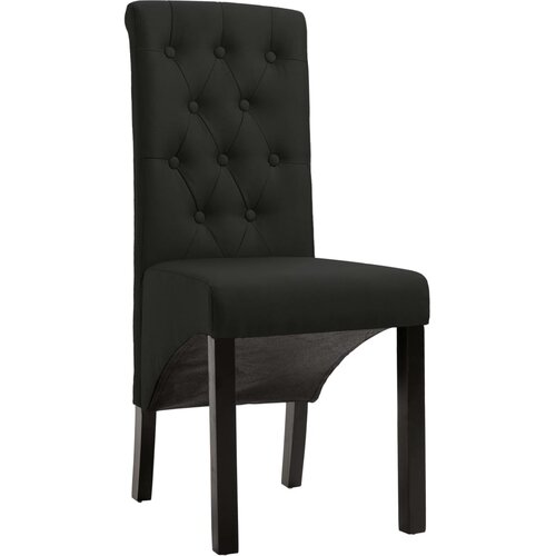 Maison Chic Jedilni stoli - Vzorci stoli 4 kosi črno blago A708, (22032527) Slike