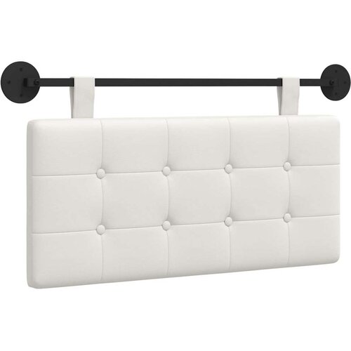  Držeće uzglavlje Zidne Bijeli 100 x 55 x 5 cm Lažna koža - Bijeli 90 cm bez LED Slike