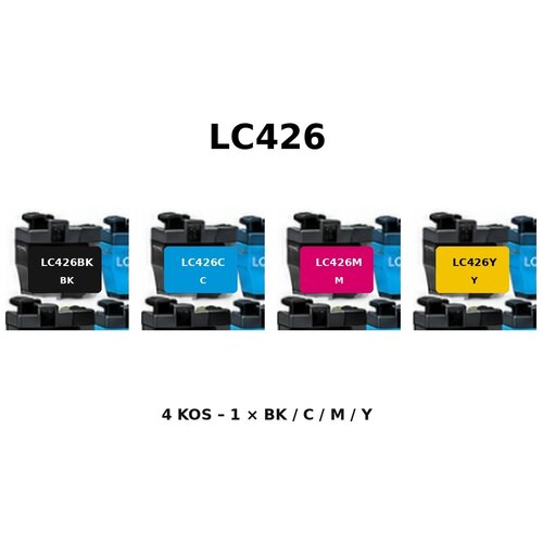  Komplet kompatibilnih kartuš za Brother LC426 za MFC-J4335DWXL, MFC-J4340DW, MFC-J4540DW, MFC-J4540DWXL – BK/C/M/Y, 4 kos Cene