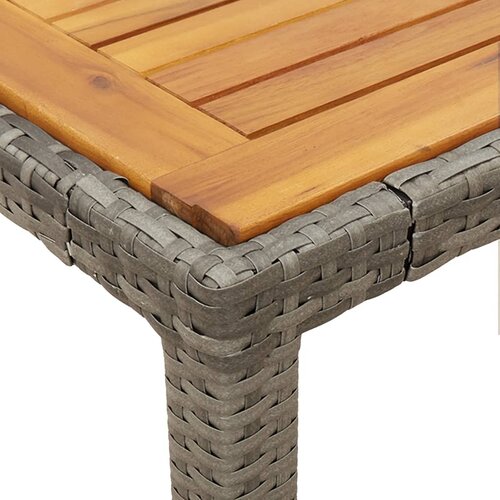  5-dijelni vrtni blagovaonski set sivi od poliratana Siva 150 cm table length Slike