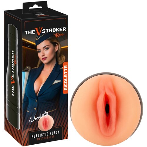 Rebel The V-Stroker Nicolette - realistična umjetna vagina masturbator (boja kože) Slike