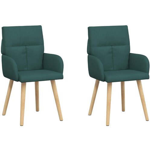 vidaXL Jedilni stoli 2 pcs Blago Temno zelena 60 x 56 x 96 cm, (5000296739) Cene