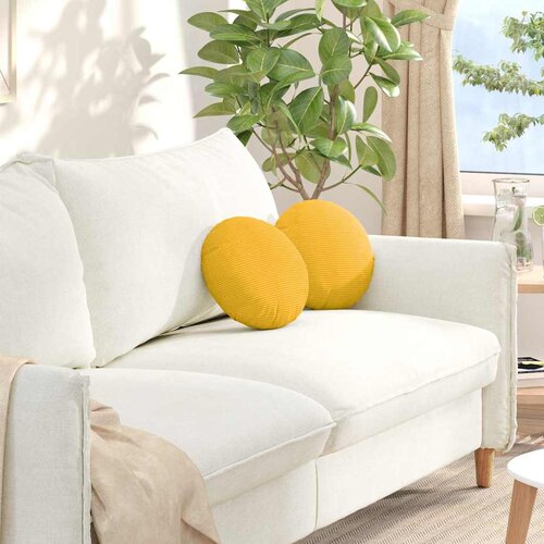  Jastučići za sjedenje 2 pcs Svijetlo žuta &Oslash;30 x 13 cm Cijene