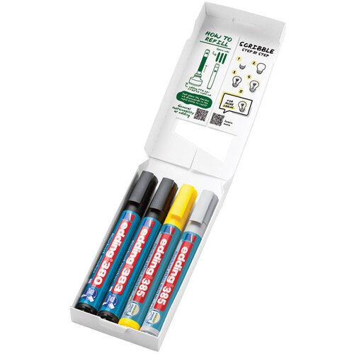  SET MARKER FLIPCHART EFFECT ZA SIGNIRANJE I SJENČANJE PK4 EDDING Slike