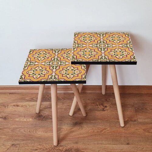 Hanah home 2Shp27 - multicolor multicolor nesting table (2 pieces) Cene