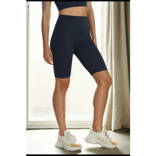 Dewberry 95111 Sports Compact High Waist Short Leggings-NAVY