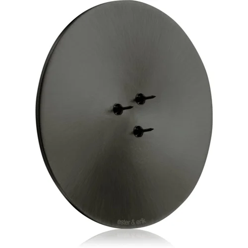 ester & erik accessories candle plates svečnik za dišečo svečo matt black 9 cm