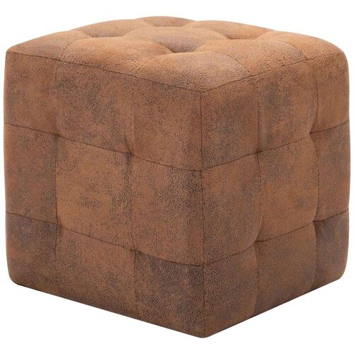 VidaXL noćni ormarići 2 kom smeđi 30 x 30 x 30 cm umjetna bru&amp;scaron;ena koža Slike