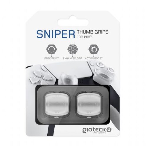 Gioteck THUMB GRIPS SNIPER za PS5 - bele barve Cene