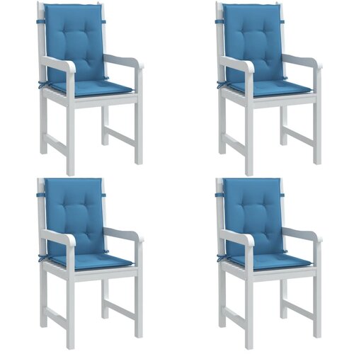vidaXL Jastuci za stolice 4 kom prošarano plavi 100x50x4 cm od tkanine Cijene