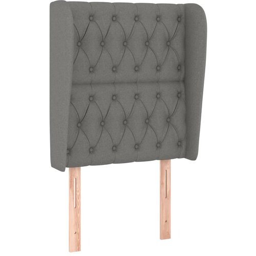 Maison Chic vzglavna omarica - nočna omarica - posteljna omarica z u&amp;scaron;esi temno sivo 83x23x118/128 cm blago, (21712335) Slike