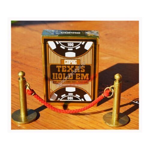 Copag karte za poker &amp;quot;GOLD EDITION&amp;quot; 100% plastika jumbo index, crne Slike
