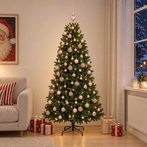  Umjetno božićno drvce s kuglicama 240 cm 300 LED lampica Cene