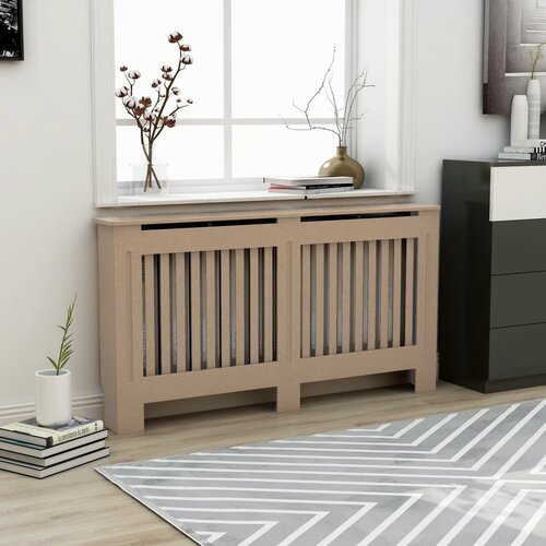 vidaXL Pokrov za radiator 152x19x81,5 cm MDF, (20769833) Cene