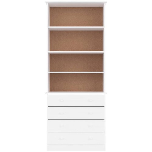  Regal za knjige s ladicama ALTA bijeli 77x35x186,5 cm borovina Slike
