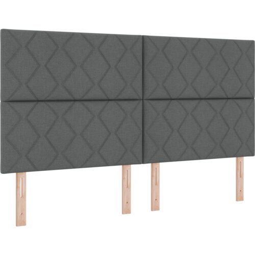 Box Spring Krevet s Madracem u Tamno Sivoj 180x200 cm Tkanina Slike