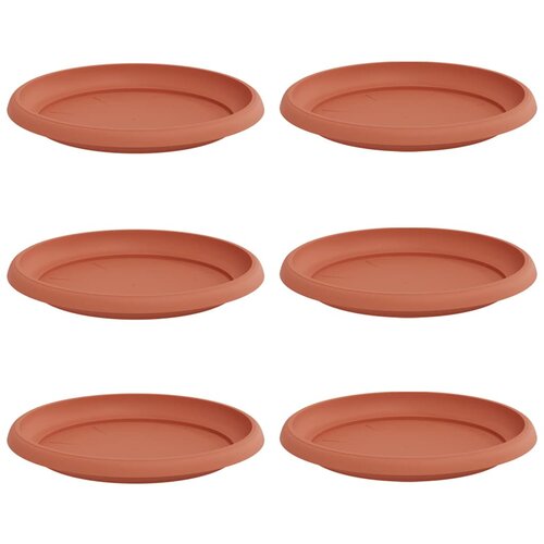 vidaXL Krožni cvetlični pladenj 6 pcs Kamnito rdeča &Oslash; 21,5 x 2,5 cm, (5000207798) Cene