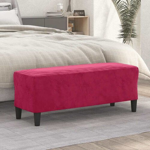  Klupa crvena boja vina 100 x 35 x 41 cm bar&amp;scaron;unasta Slike
