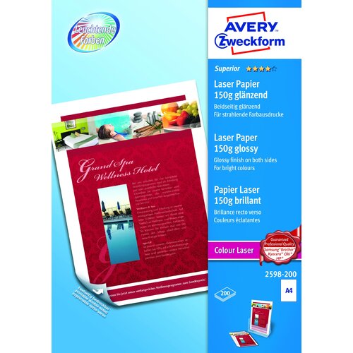 Avery Zweckform Foto papir barvni laserski Superior A4 - 150 g Slike
