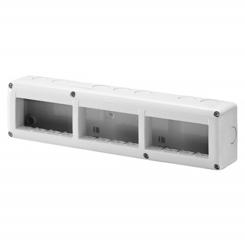 GEWISS system, nadgradna kutija 4Mx3, horizontalna, IP40, siva GW27007 Cene