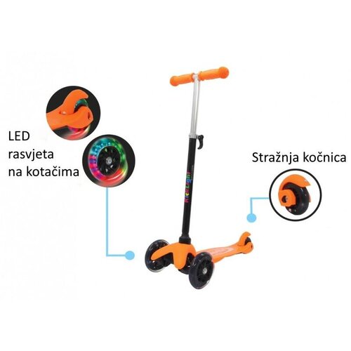 JAMARA romobil za djecu, 3 kotača, svjetla na kotačima, narančasti Cijene